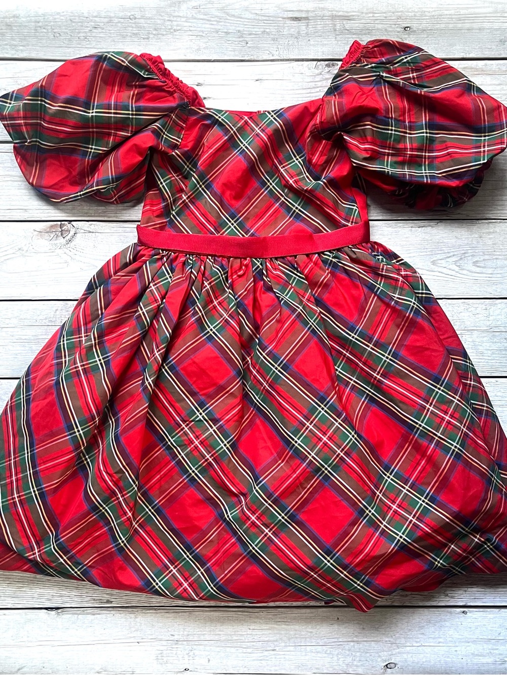 Janie & Jack Classic Red Tartan Christmas Dress